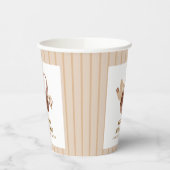 ニュートラル素朴ボホサボス女性のカーボーイベビーシャワー 紙コップ (左)