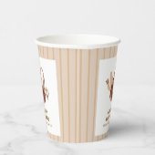 ニュートラル素朴ボホサボス女性のカーボーイベビーシャワー 紙コップ (右)