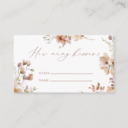 ニュートラル素朴ボホフローラゲーム数キス エンクロージャーカード (正面)