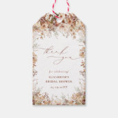 ニュートラル素朴ボホフローラブライダルシャワーギフトラベル ギフトタグ (正面)