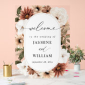 ニュートラル素朴ボホフローラ結婚ズ・ウェルカム アクリルサイン (ウェディング)
