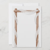 ニュートラル素朴ボホフローラ結婚式招待状ラスト セーブザデート (裏面)