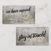 ニュートラル素朴色相の挿入カードを「移動した」 エンクロージャーカード (正面/裏面)