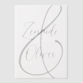 ニュートラル結婚ズ名招待状Vellum Overlay ベラム紙招待状 (正面)