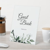 ニュートラル結婚ボタニカルズゲストブックペデスタルサイン 台座サイン (インサイチュ)