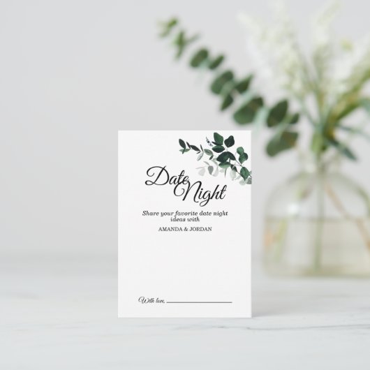 ニュートラル結婚ボタニカルデイトナイトアドバイスカード アドバイスカード (スタンド正面)