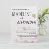 ニュートラル結婚式招待状とシルク招待状 招待状 (スタンド正面)