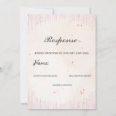 ニュートラル結婚式招待状とシルク招待状 招待状 (裏面)
