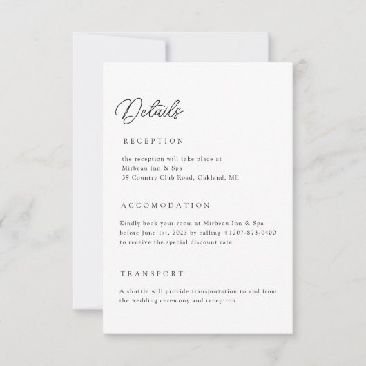 ニュートラル結婚詳細Qrコード格納装置カード 招待状 (正面)