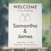 ニュートラル結婚・ベージュのミニマリストへのエントリー アクリルサイン (ニュートラル)