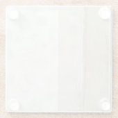 ニュートラル絵画カラーの装飾パネル ガラスコースター (裏面)