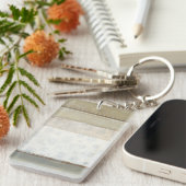 ニュートラル絵画カラーの装飾パネル キーホルダー (正面右)