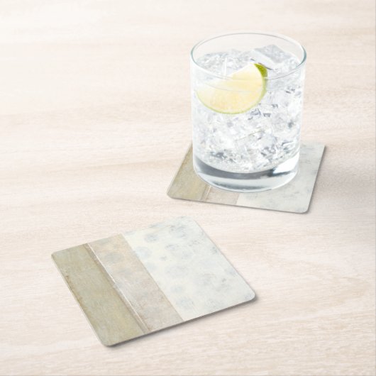 ニュートラル絵画カラーの装飾パネル スクエアペーパーコースター (インサイチュ)