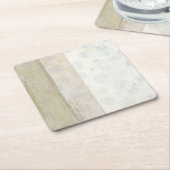 ニュートラル絵画カラーの装飾パネル スクエアペーパーコースター (アングル)