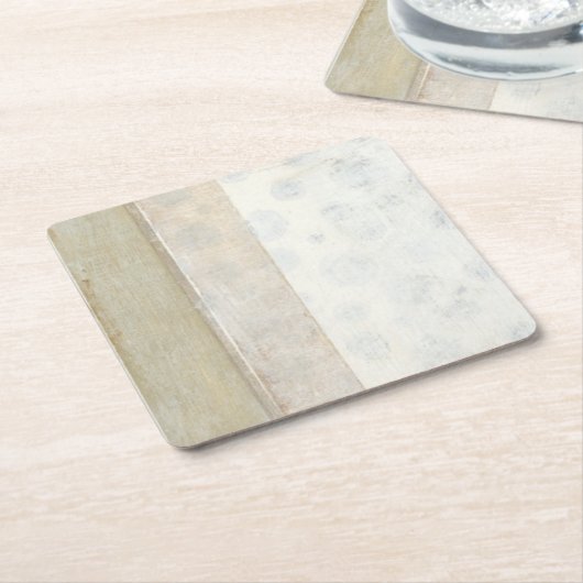 ニュートラル絵画カラーの装飾パネル スクエアペーパーコースター (アングル)