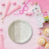 ニュートラル絵画カラーの装飾パネル ペーパープレート (パーティー)