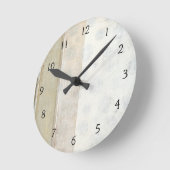 ニュートラル絵画カラーの装飾パネル ラウンド壁時計 (傾斜)