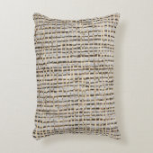 ニュートラル織りルッフェイクルリネンパターングレーブラウン アクセントクッション (正面(垂直))