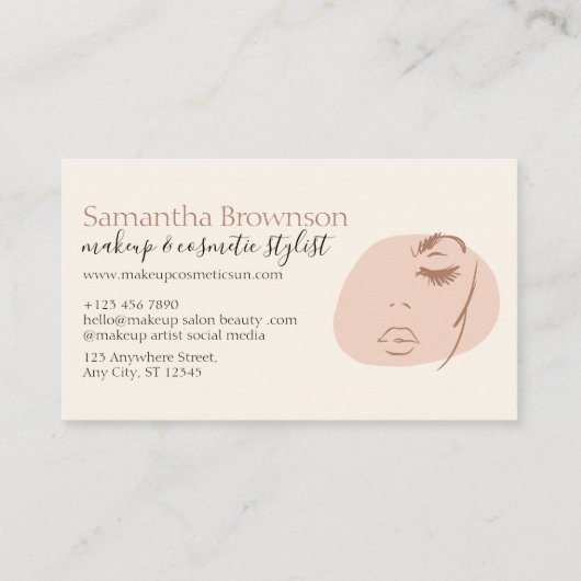 ニュートラル美的フェミニン顔美しいスキン 名刺 (裏面)