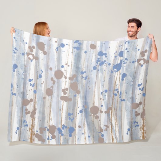 ニュートラル自然ウッドランドカラー フリースブランケット (インサイチュ)