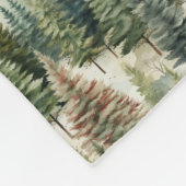 ニュートラル自然カラークリスマスツリーの森の冬 フリースブランケット (角)