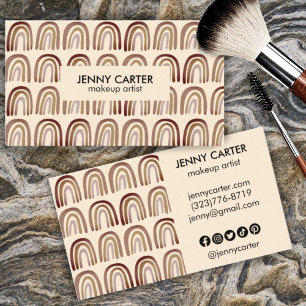 ニュートラル自然レインボーズパターンボホユニークブラウン 名刺