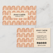 ニュートラル自然レインボーズパターンボーユニークホ 名刺 (正面/裏面)