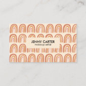 ニュートラル自然レインボーズパターンボーユニークホ 名刺 (正面)