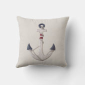 ニュートラル航海のバックグラウンドでの木製いかり クッション (裏面)