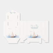 ニュートラル航海のミニマリスト帆船ベビーシャワー フェイバーボックス (折り畳みなし)