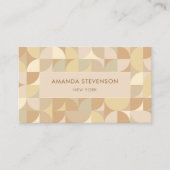 ニュートラル色の幾何学的パターン 名刺 (正面)