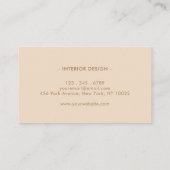 ニュートラル色の幾何学的パターン 名刺 (裏面)