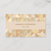 ニュートラル色の幾何学的パターン 名刺 (正面)