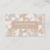 ニュートラル色の幾何学的パターンII 名刺 (正面)