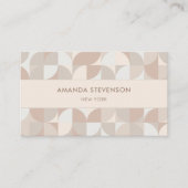 ニュートラル色の幾何学的パターンII 名刺 (正面)