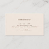 ニュートラル色の幾何学的パターンII 名刺 (裏面)