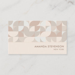 ニュートラル色の幾何学的パターンII 名刺