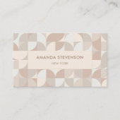 ニュートラル色の幾何学的パターンII 名刺 (正面)