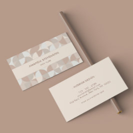 ニュートラル色の幾何学的パターンII 名刺