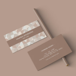 ニュートラル色の幾何学的パターンII 名刺