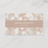 ニュートラル色の幾何学的パターンII 名刺 (正面)