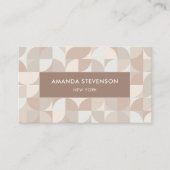 ニュートラル色の幾何学的パターンII 名刺 (正面)