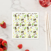 ニュートラル赤ちゃんシャワーパターン スタンダードカクテルナプキン (インサイチュ)