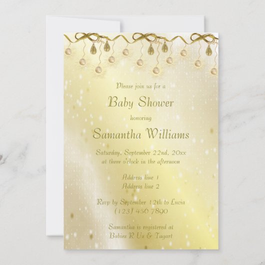 ニュートラル赤ちゃんシャワー揺動馬 招待状 (裏面)