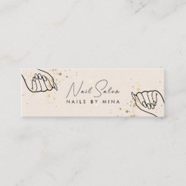 ニュートラル金ゴールドスペックスハンドネイルサロン スキニー名刺