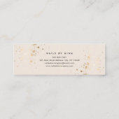 ニュートラル金ゴールドスペックスハンドネイルサロン スキニー名刺 (裏面)