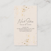 ニュートラル金ゴールドスペックスハンドネイルサロン 名刺 (裏面)