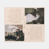 ニュートラル2フォト結婚カップルの願い フリースブランケット (正面(横))