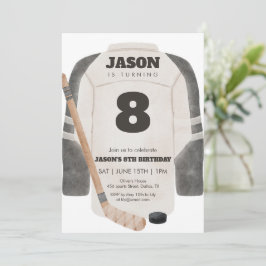 ニュートラル アイスホッケー ユニフォーム 誕生日 スポーツ パーティー 招待状