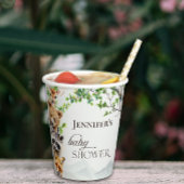 ニュートラル ウッドランド ワイルドライフ ベイビー シャワー パーティー ドリンク 紙コップ